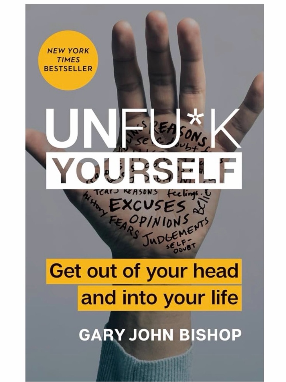 Self Esteem UNFU*K YOURSELF Hardcover — Gray, White & Yellow
